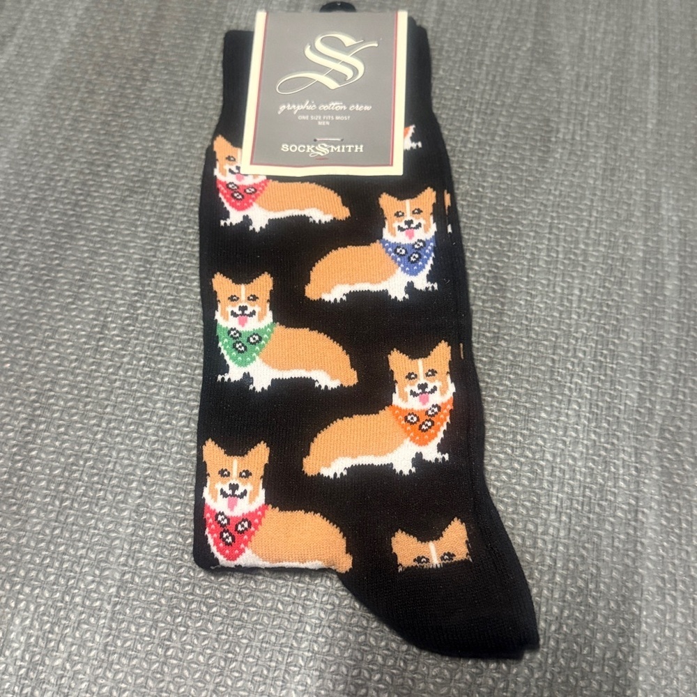 SockSmith Men’s Corgi Black socks